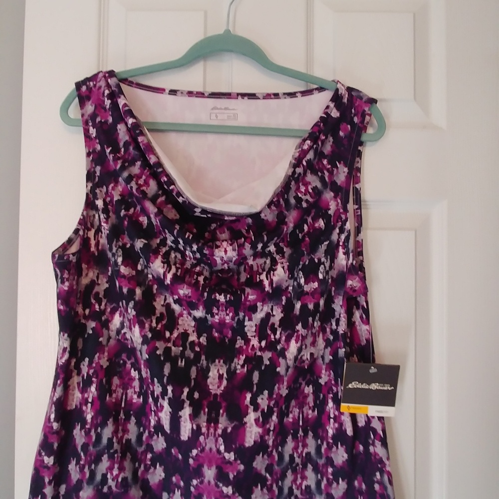 NWT Eddie Bauer Print Cowl Tank, Size XL